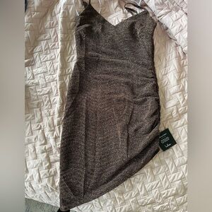 Lulus Shimmery Asymmetrical Hem Dress